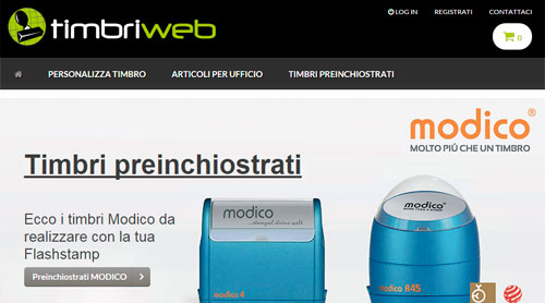 Timbriweb – Ecommerce per la vendita di timbri personalizzati